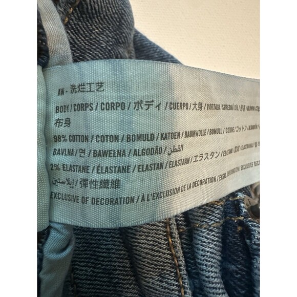 Abercrombie & Fitch 90's Straight Ultra High Rise Curve Love Blue Jeans 14R/32 - Picture 8 of 12